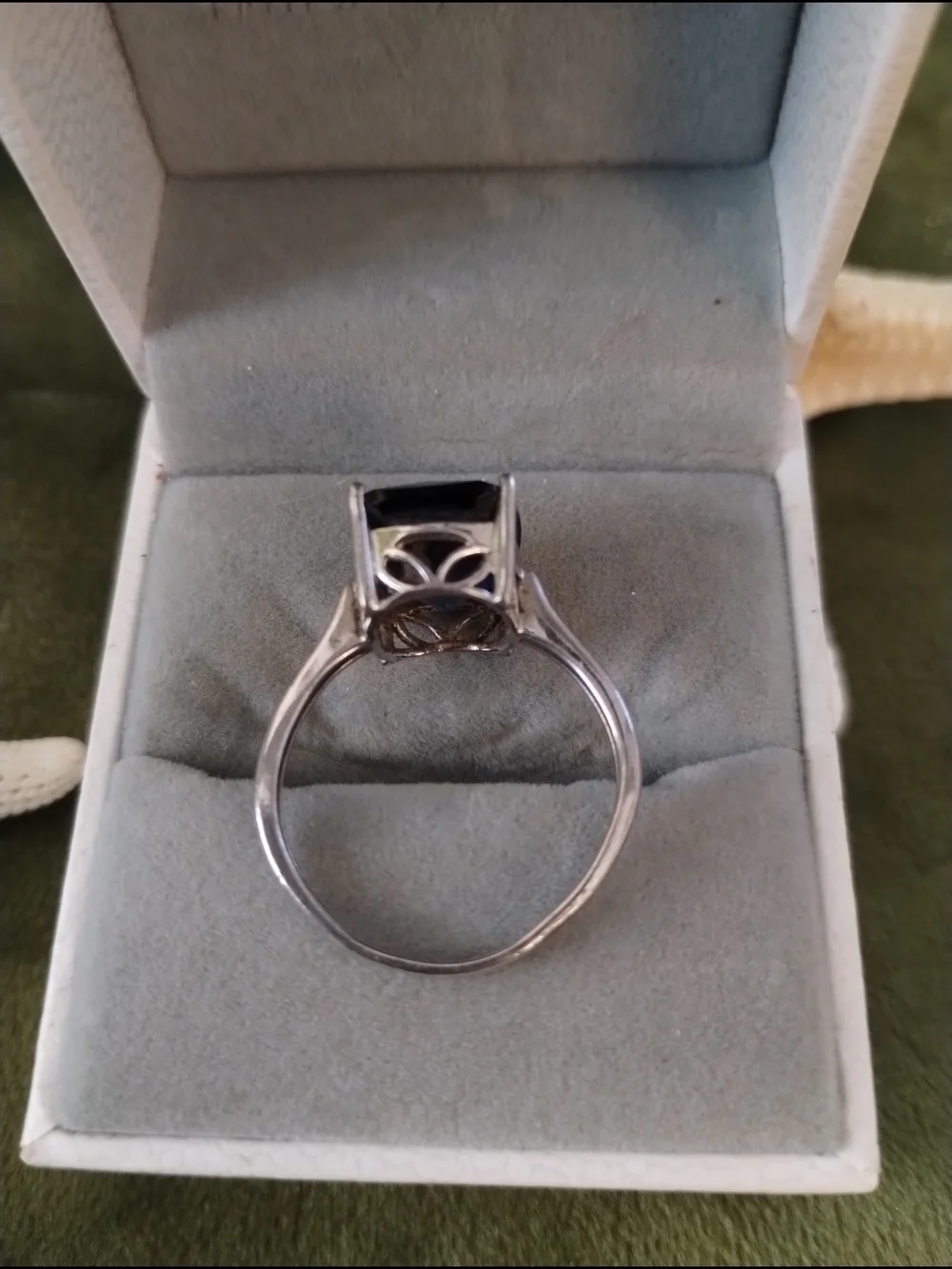 Sterling .925 Silver Ring with Sapphire Gemstone